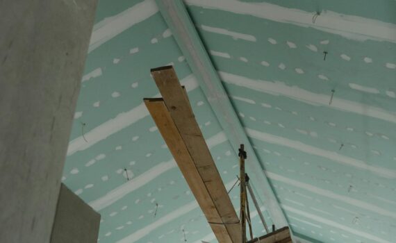 Best way to sand ceiling drywall