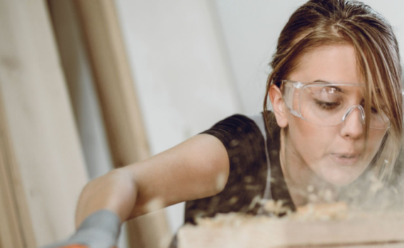 Eye protection for woodworking